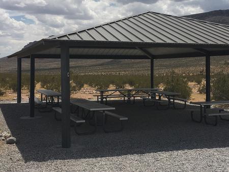 Group Shelter C-Road Runner  large Shade Shelter -10  small tent pads 8 vehicles max, Vault toilet
Fire Pit and Grils