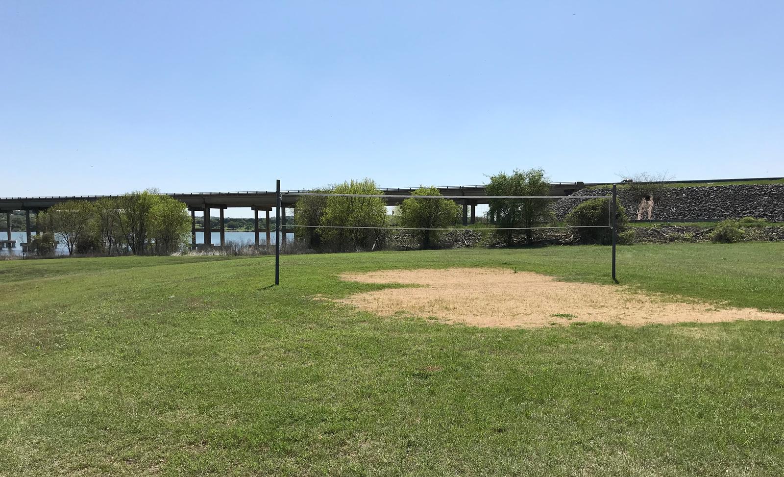 Sand volleyball court located in Group Shelter area