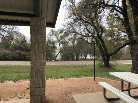 View of Waco Lake from screen shelter
