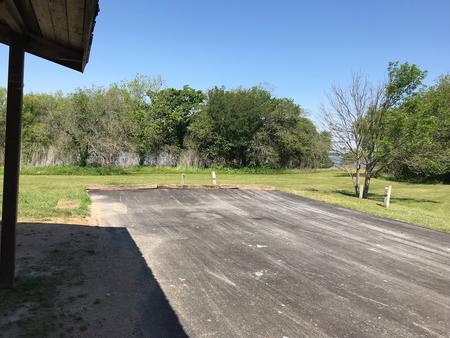 RV hookup and parking area
