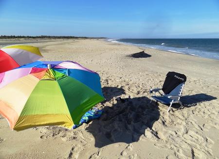 Umbrella and Chair on beach