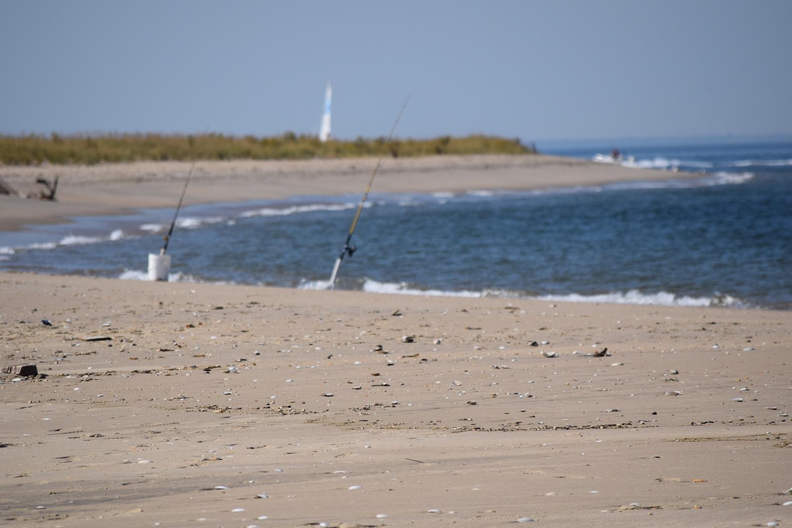 Fishing Poles at North Beach