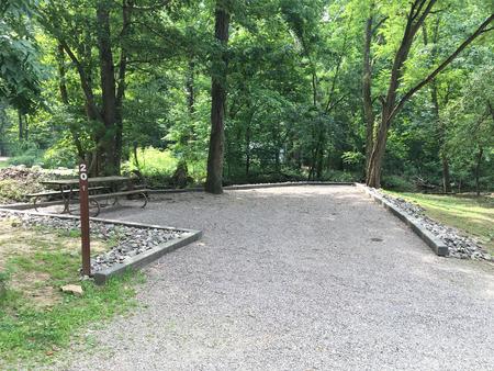 A photo of Site 020 of Loop MILL RUN RECREATION AREA at MILL RUN RECREATION AREA with Boat Ramp, Picnic Table, Fire Pit, Shade