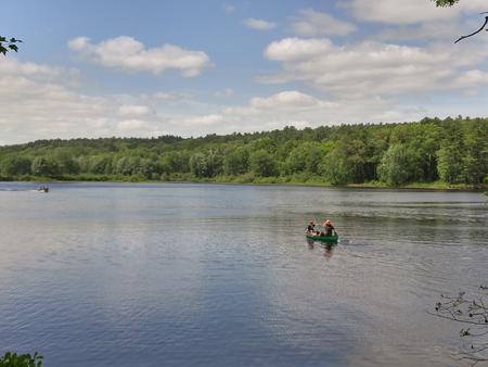 paddling on the lake