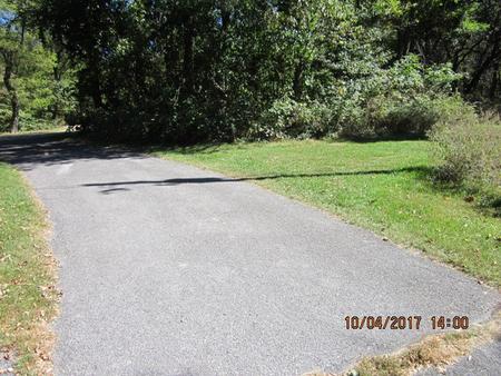 Loft Mountain Campground- Site D110Site driveway