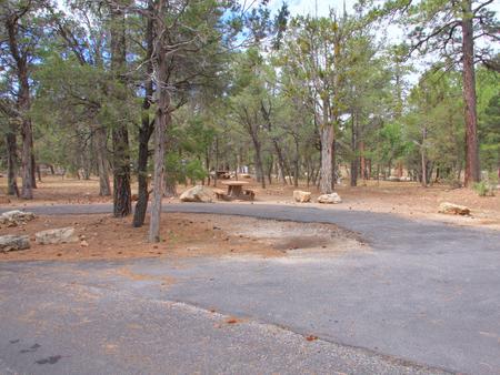 Parking spot and picnic table, Mather CampgroundThe parking spot and picnic table for Aspen Loop 16, Mather Campground