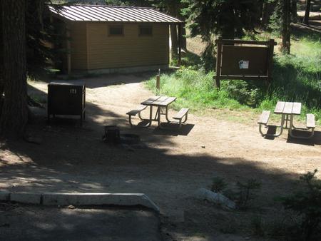 site 121, no generator loop, partial shade, near restrooms
