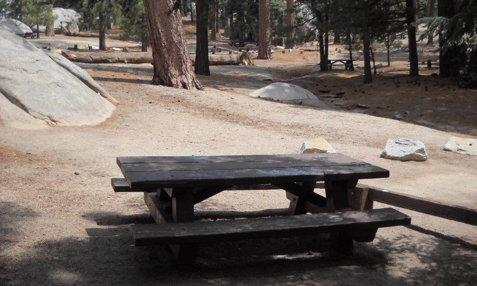 Boulder Basin campsite 15 with picnic table.