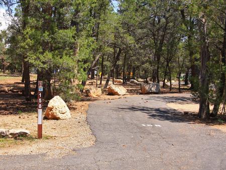 Picnic table and parking spot, Mather CampgroundPicnic table and parking spot for Juniper Loop 158, Mather Campground
