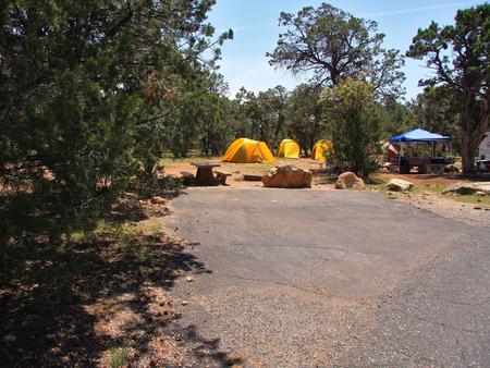 Picnic table, fire pit, and parking spot, Mather CampgroundPicnic table, fire pit, and parking spot for Juniper Loop 169, Mather Campground