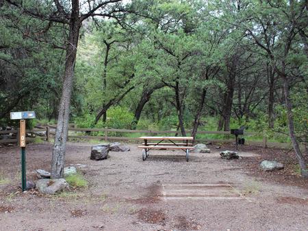 Campsite #5 is located on the inside of the loop.Campsite #5