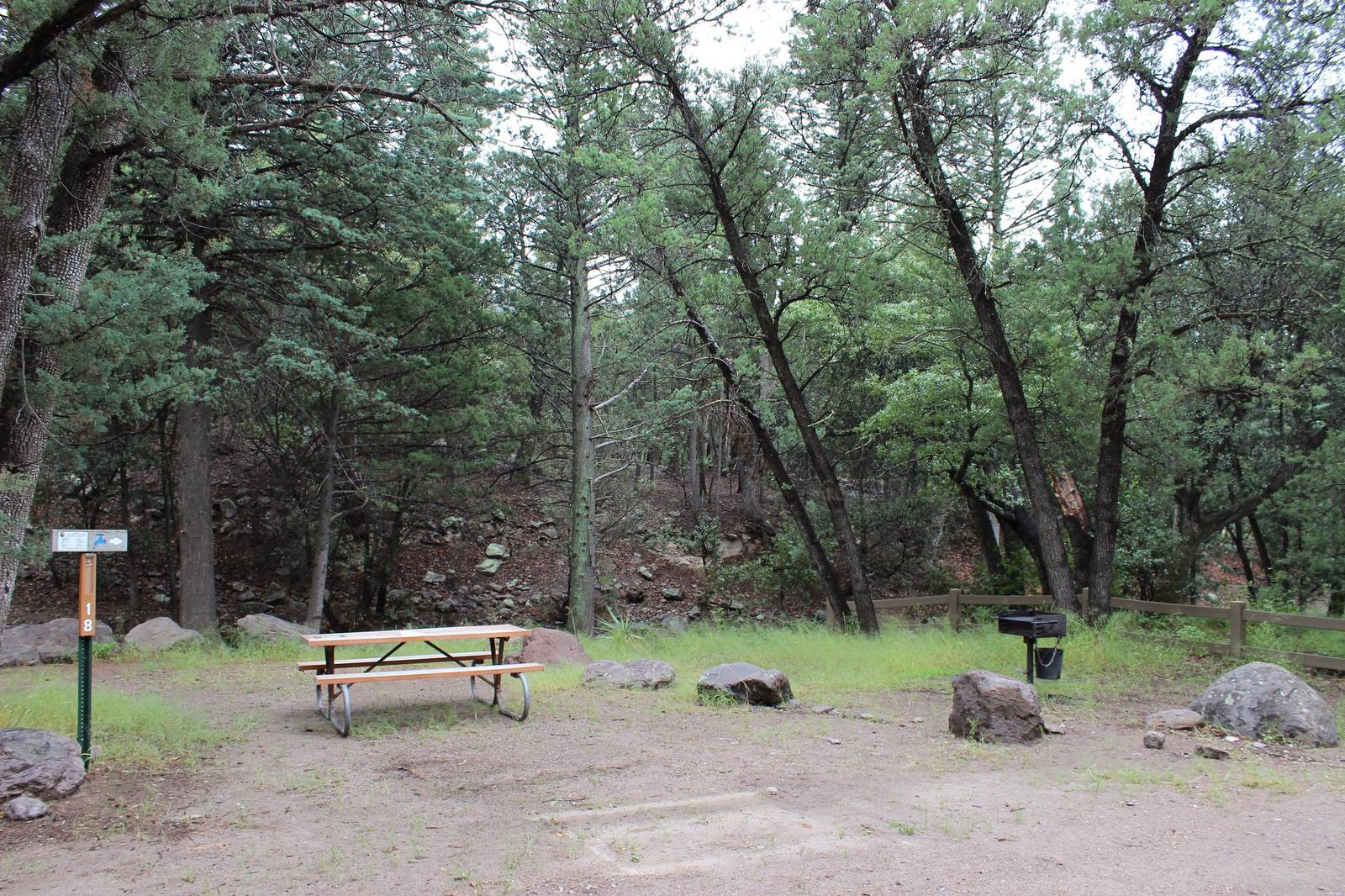 Campsite is a long site best for trailers and motorhomes along Bonita Creek that runs seasonally.Campsite #18