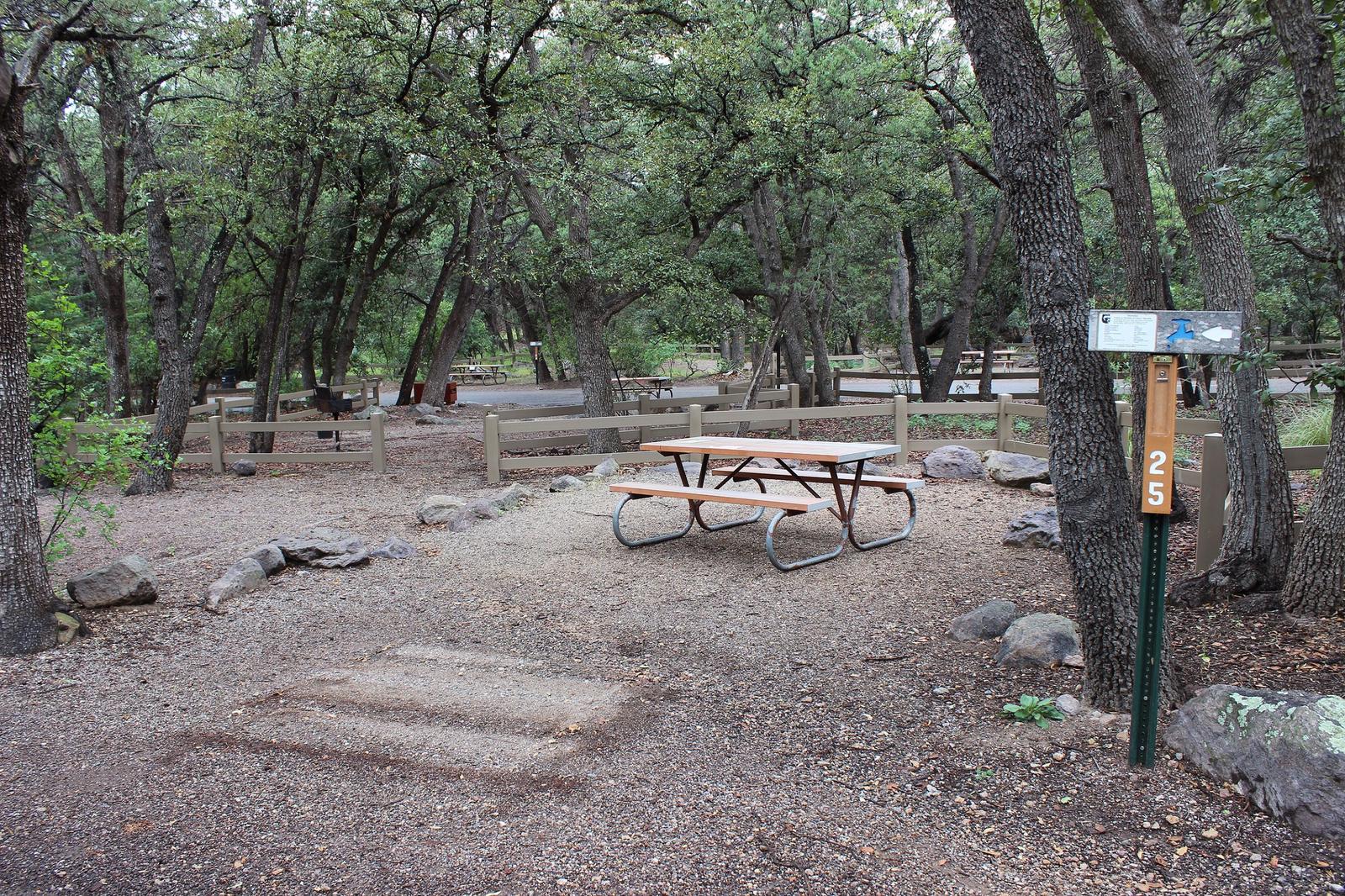 Campsite #25 is near the campground entrance and best for tents or pickup campers.Campsite #25
