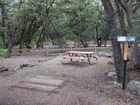 Campsite #25 is near the campground entrance and best for tents or pickup campers.Campsite #25