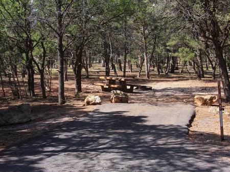 Picnic table, fire pit, and parking spot, Mather CampgroundPicnic table, fire pit, and parking spot for Maple Loop 187, Mather Campground