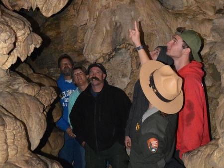 Oregon Caves Discovery TourRanger leading visitors on a discovery of the Oregon Caves