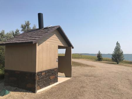 Bathroom Facilities at East Totten Trail Campground on Lake Audubon