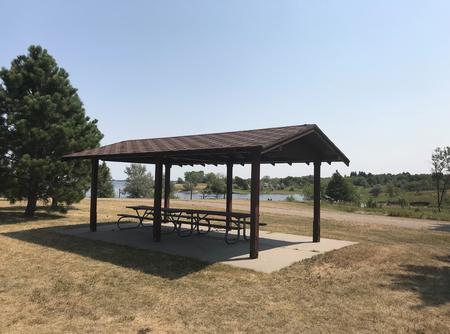 Large Shelter at Wolf Creek Campground on Lake Sakakawea