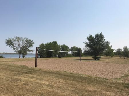 Volleyball Court at Wolf Creek Campground on Lake Sakakawea