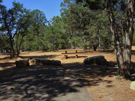 Picnic table, fire pit, and parking spot, Mather CampgroundPicnic table, fire pit, and parking spot for Oak Loop 264, Mather Campground