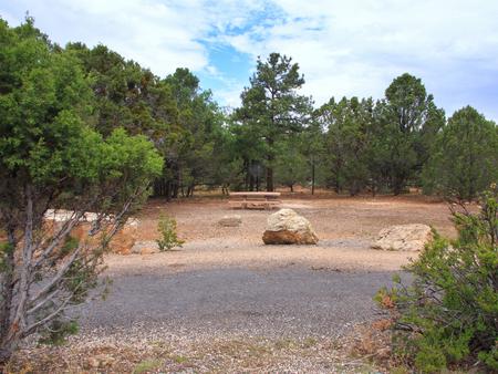 Picnic table and parking spot, Mather CampgroundPicnic table and parking spot for Pine Loop 265, Mather Campground