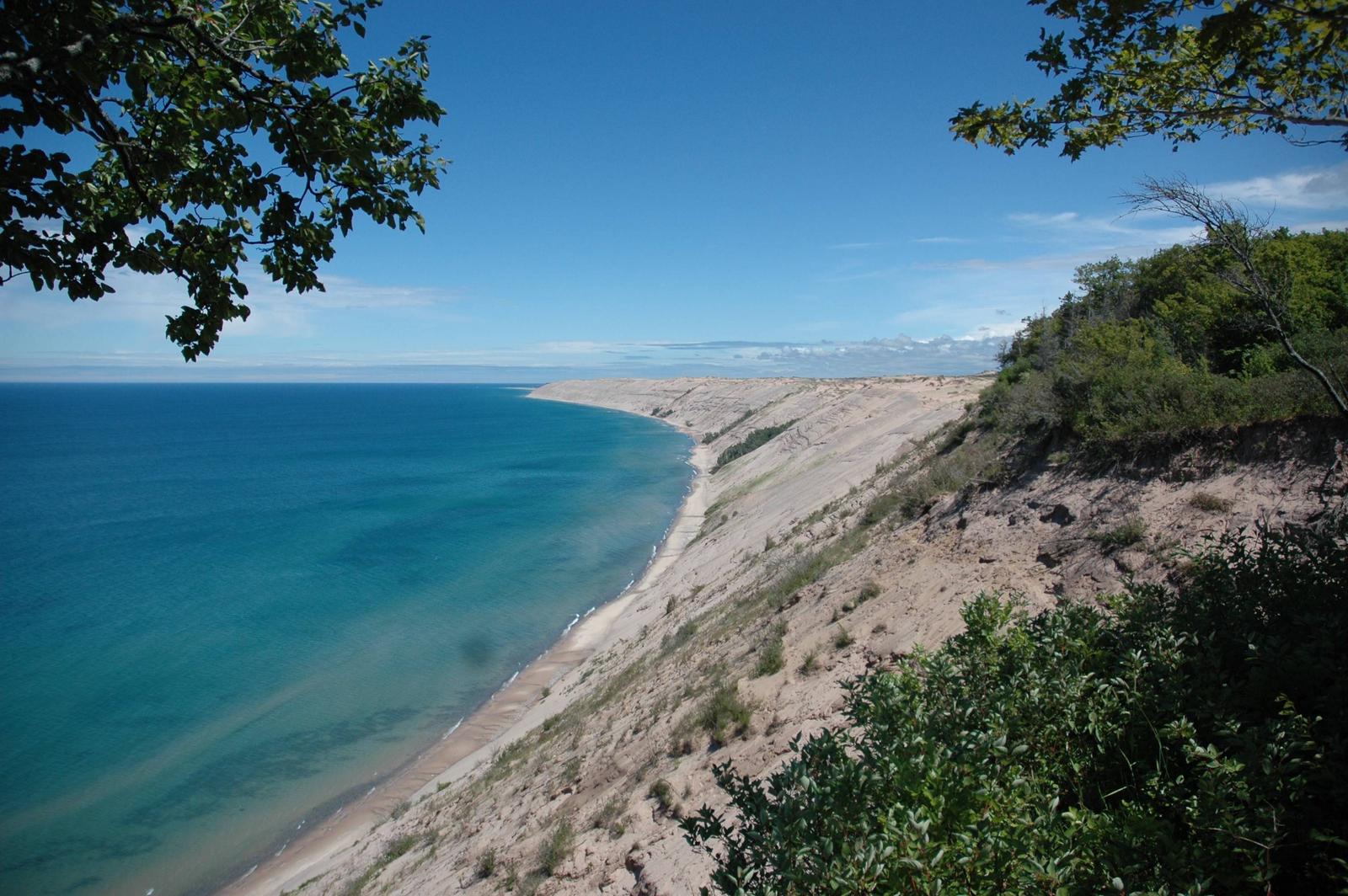 View on the Grand Sable Dunes from the LogslidePictured Rocks National Lakeshore Backcountry Camping PermitView on the Grand Sable Dunes from the Logslide