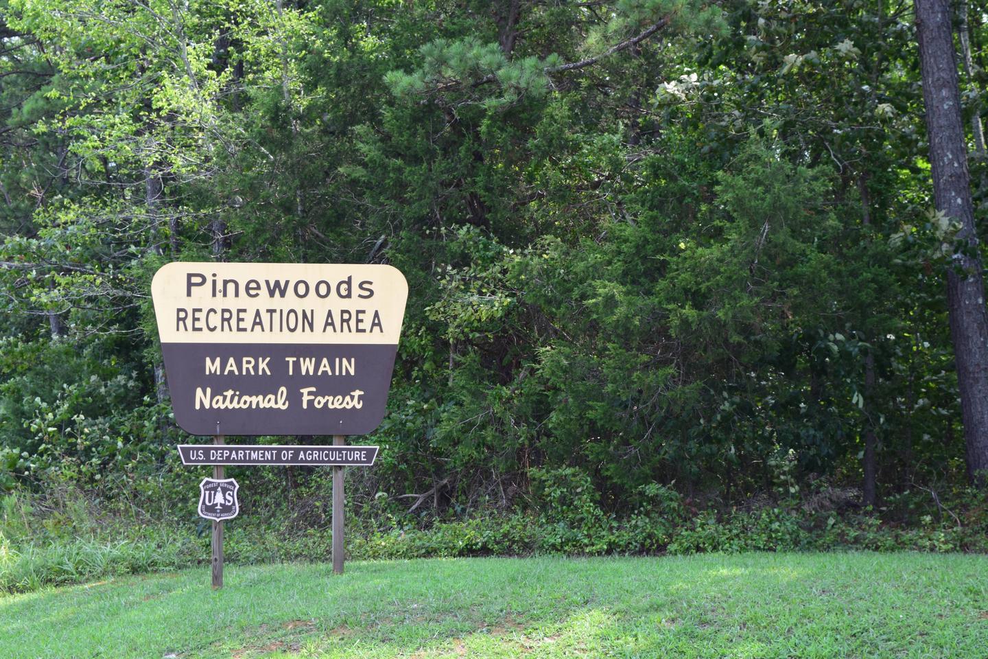 PINEWOODS RECREATION AREA Pinewoods Recreation Area Entrance Sign