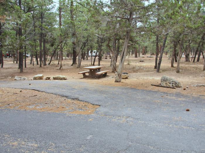 Parking spot and picnic table, Mather CampgroundThe parking spot and picnic table for Aspen Loop 9, Mather Campground