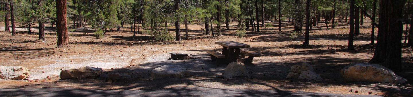 Parking spot and picnic table, Mather CampgroundThe parking spot and picnic table for Aspen Loop 15, Mather Campground
