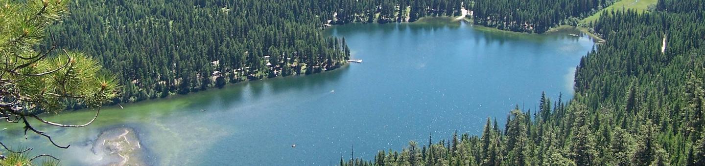 Aerial view of Bonaparte Lake