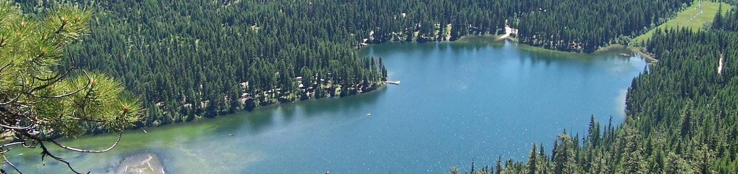 Aerial view of Bonaparte Lake