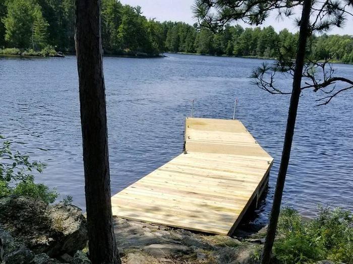 R19 - Logging Camp, view looking from campsite of the boat dock.