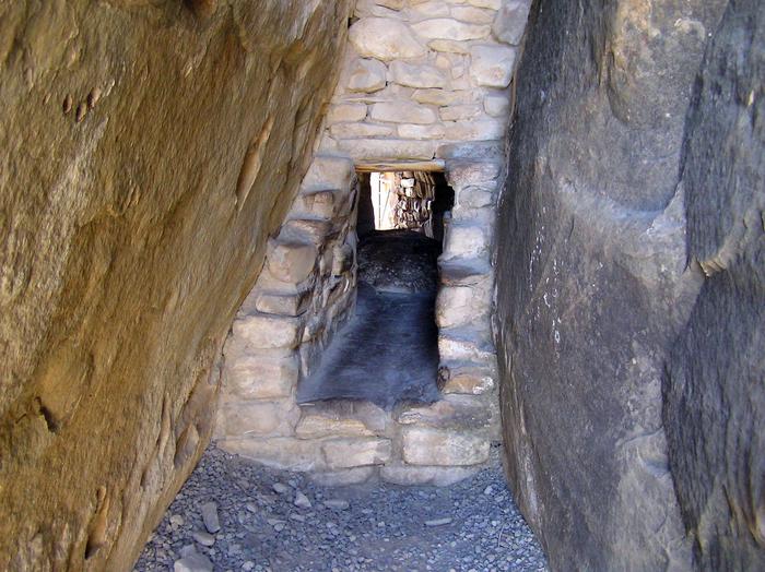 Ancient tunnel made of stone masonry