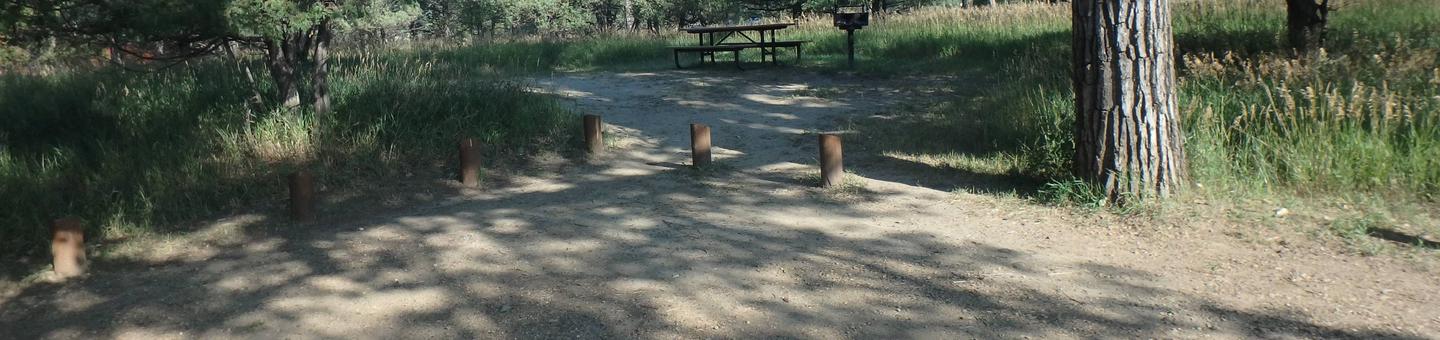 Site 73 has the picnic table and grill behind the site.  Site 73