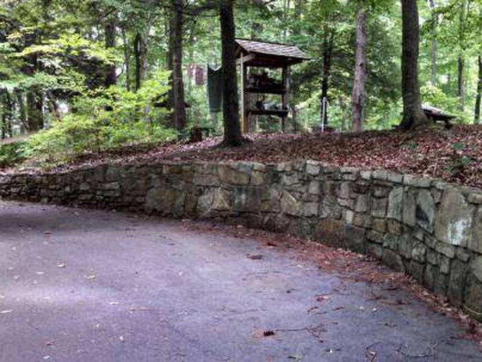 Rock walls at Cardens Bluff Campground