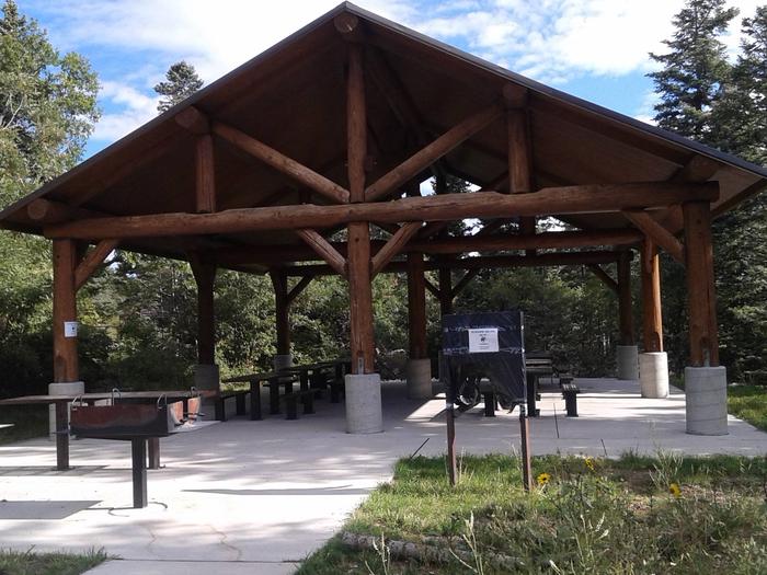 This is a picture of Capulin Springs PavilionReservable Group Site Pavilion