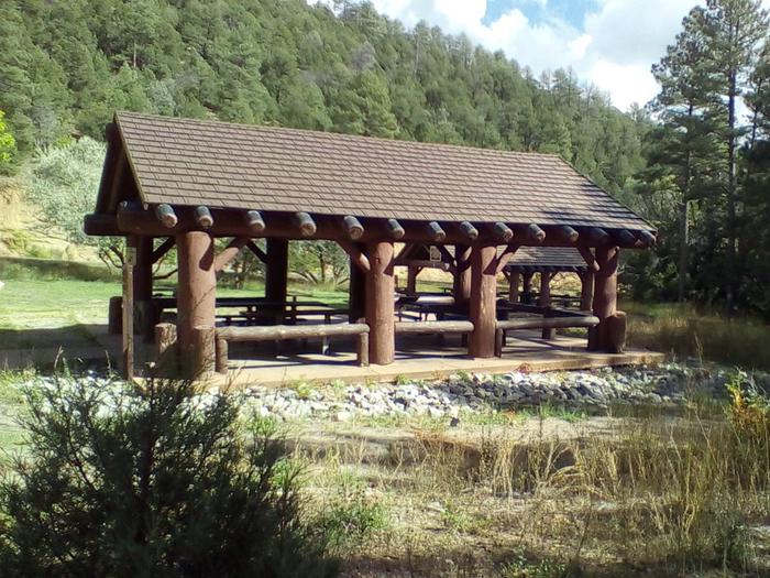this is a picture of a reservable pavilion Reservable Group Site pavilion in Doc Long