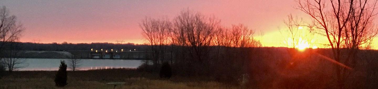 Sunrise over Alum Creek Lake