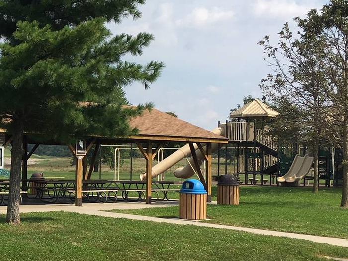 Oak ShelterOak Shelter with playground in background