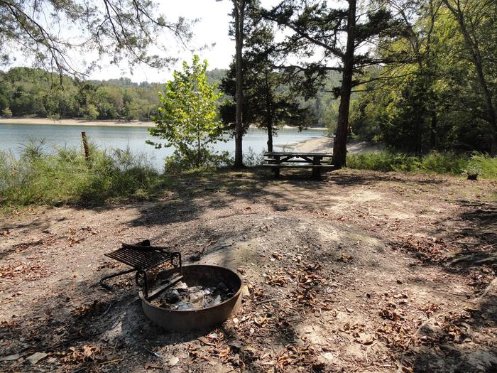 20C State Line Island C campfire ring with lake in background20C State Line Island C