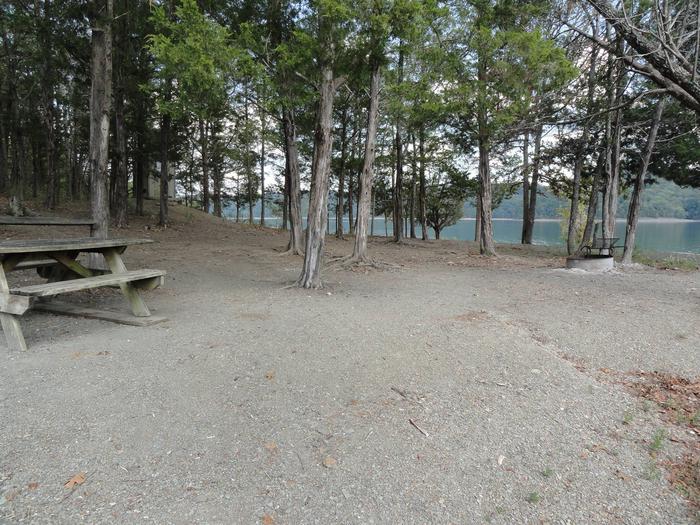 15 Sherman Hollow pre-disturbed area for tents with lake view in background15 Sherman Hollow