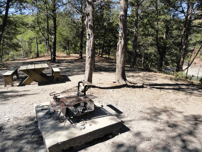  11 Hendrick's Creek tent area with campfire grill 
11 Hendrick's Creek