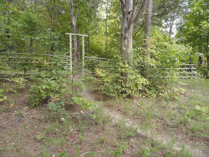 3A Sewell Bend A wooden fence to separate camping area from horse trail3A Sewell Bend A 
