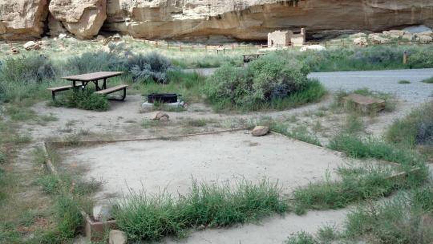 Campsite 22 in view of the cliff dwelling in the backgroundCampsite in view of the cliff dwelling in the background