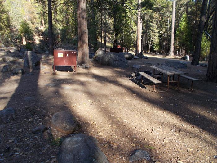 Food locker, picnic table, and fire ringSite 80