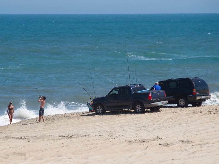 Cape Hatteras ORV A beautiful day of beach driving and fishing