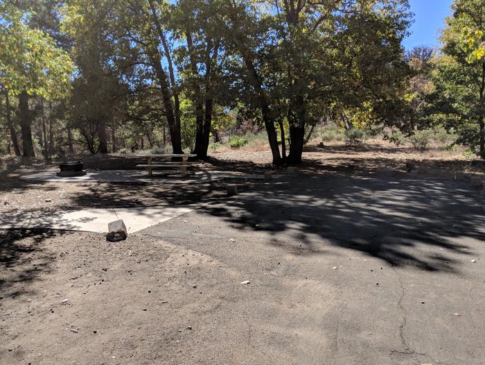 Burnt Rancheria Campground Site #43 featuring entrance to the wooded site and picnic table.Burnt Rancheria Campground Site #43 featuring entrance to the wooded site and picnic table.

