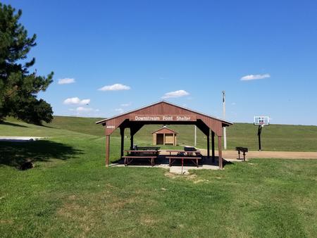 Downstream Point Shelter is next to the outlet channel and has a basketball court adjacent to it making it a perfect place for a get together.Downstream Point Shelter