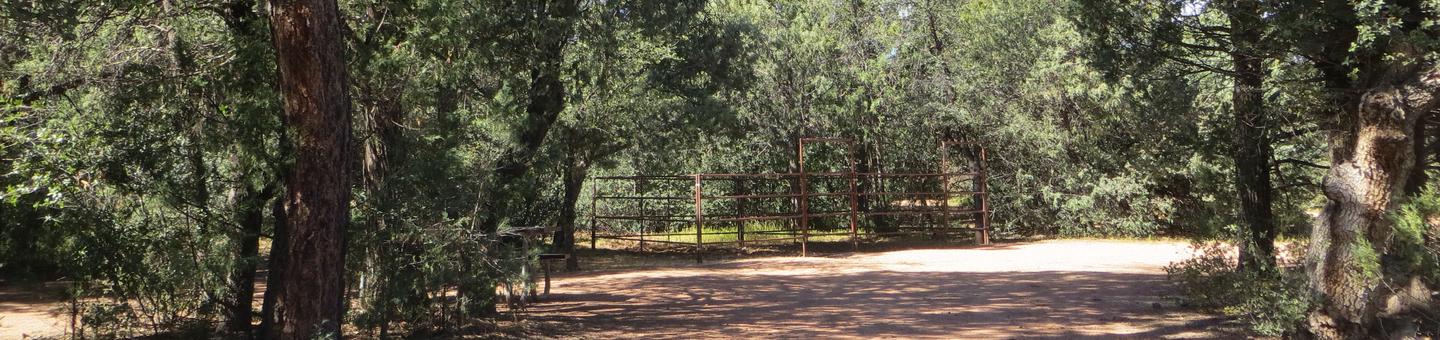 Houston Mesa, Horse Camp site #26 featuring large, private parking and horse corral.