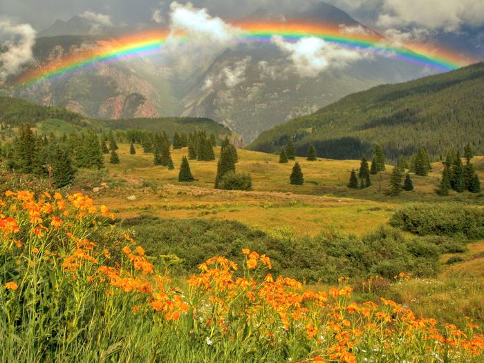 Rainbow in San Juan Mountains